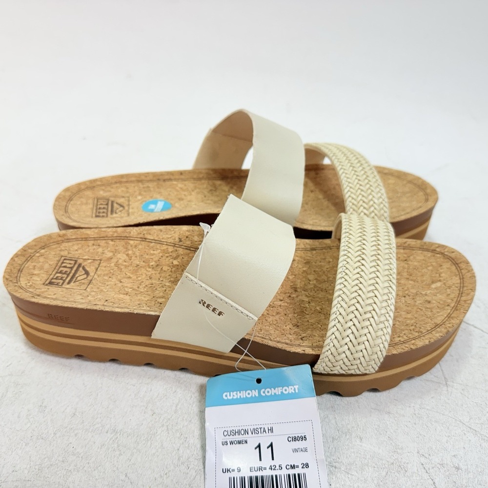 Reef Cushion Vista Hi Women's Comfort Platform Sandals Vintage - 11 Medium - Picture 2 of 5